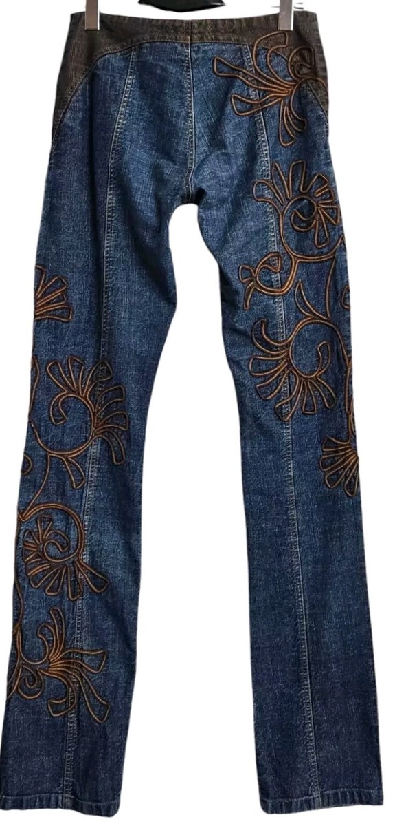 SAVE The QUEEN-OHDD VTG Rare Italian Straight Long Jeans with
