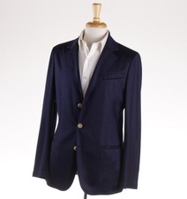Giorgio Armani Black Label Navy Blue Cashmere-Silk Jersey Sport Coat 40R NWT