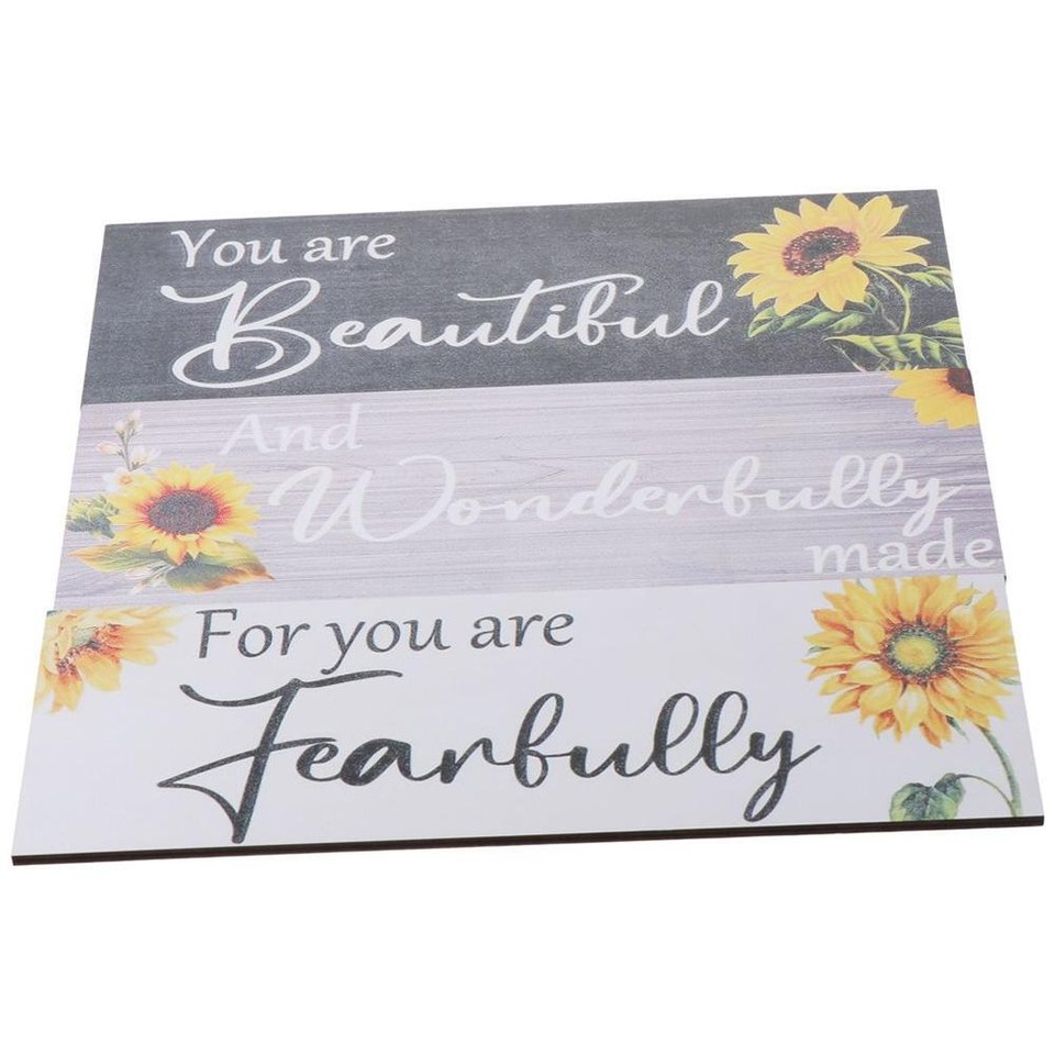 3 pcs Sunflower Sunflower Wall Decor 12 Inches Farmhouse Wooden Signs