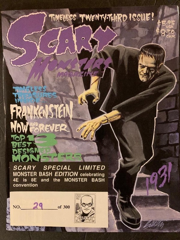 SCARY MONSTERS MAGAZINE #23  LIMITED EDITION (29/300) & THE 2 POST CARDS   RARE