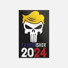 Trumpisher 2024 Donald Trump Skull Vinyl Sticker Decal