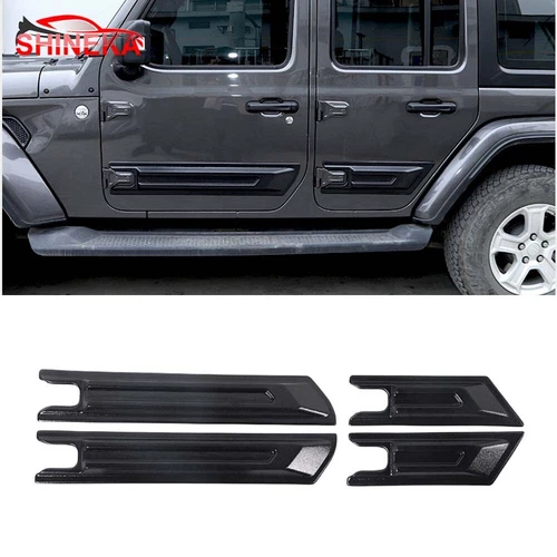 4Pc Exterior Door Scuff Guard Protector Cover Trim  For Jeep Wrangler JL /JT 18+