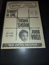 June Valli So Madly In Love Rare Original Promo Poster Ad Framed!