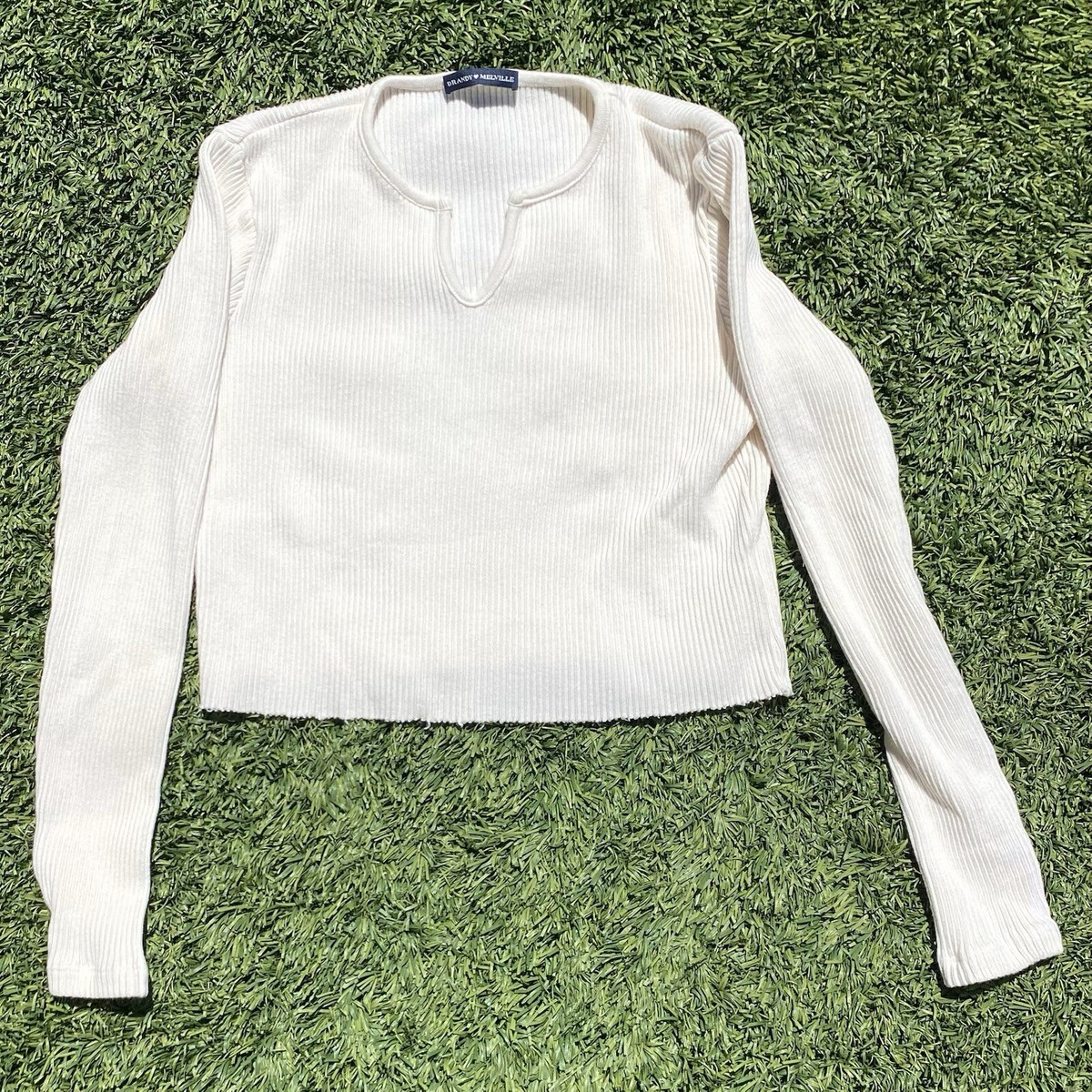 Brandy Melville White Longsleeve Top