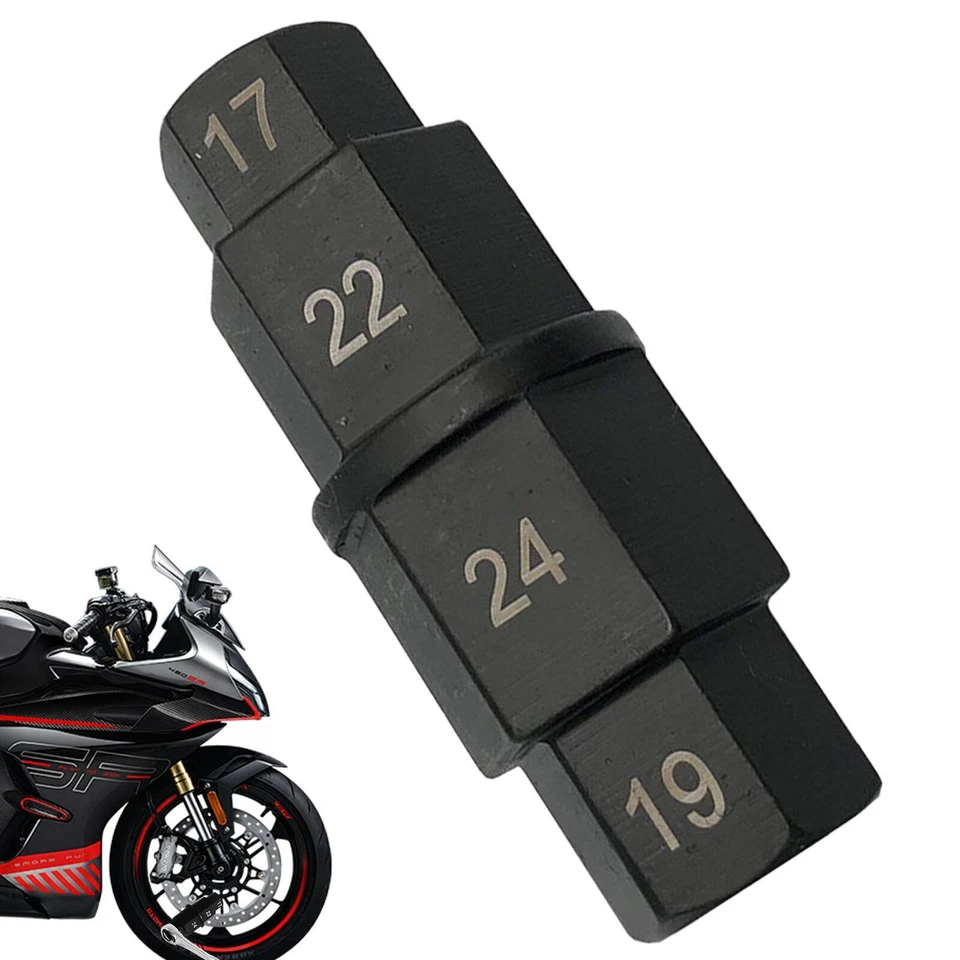 Herramienta de extracción del conductor del eje hexagonal de la rueda delantera trasera para motocicleta 17 19 22 24 mm Foto 2 de 4