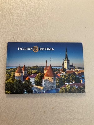 Tallinn Estonia Souvenir Refrigerator Magnet 3 x 2''