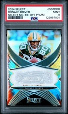 2024 Select Donald Driver Select Signatures Auto Tie Dye /25 Packers PSA 9 MINT