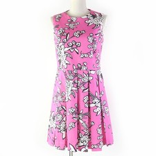 RED VALENTINO one piece Floral design sleeveless pleated skirt pink Women 42