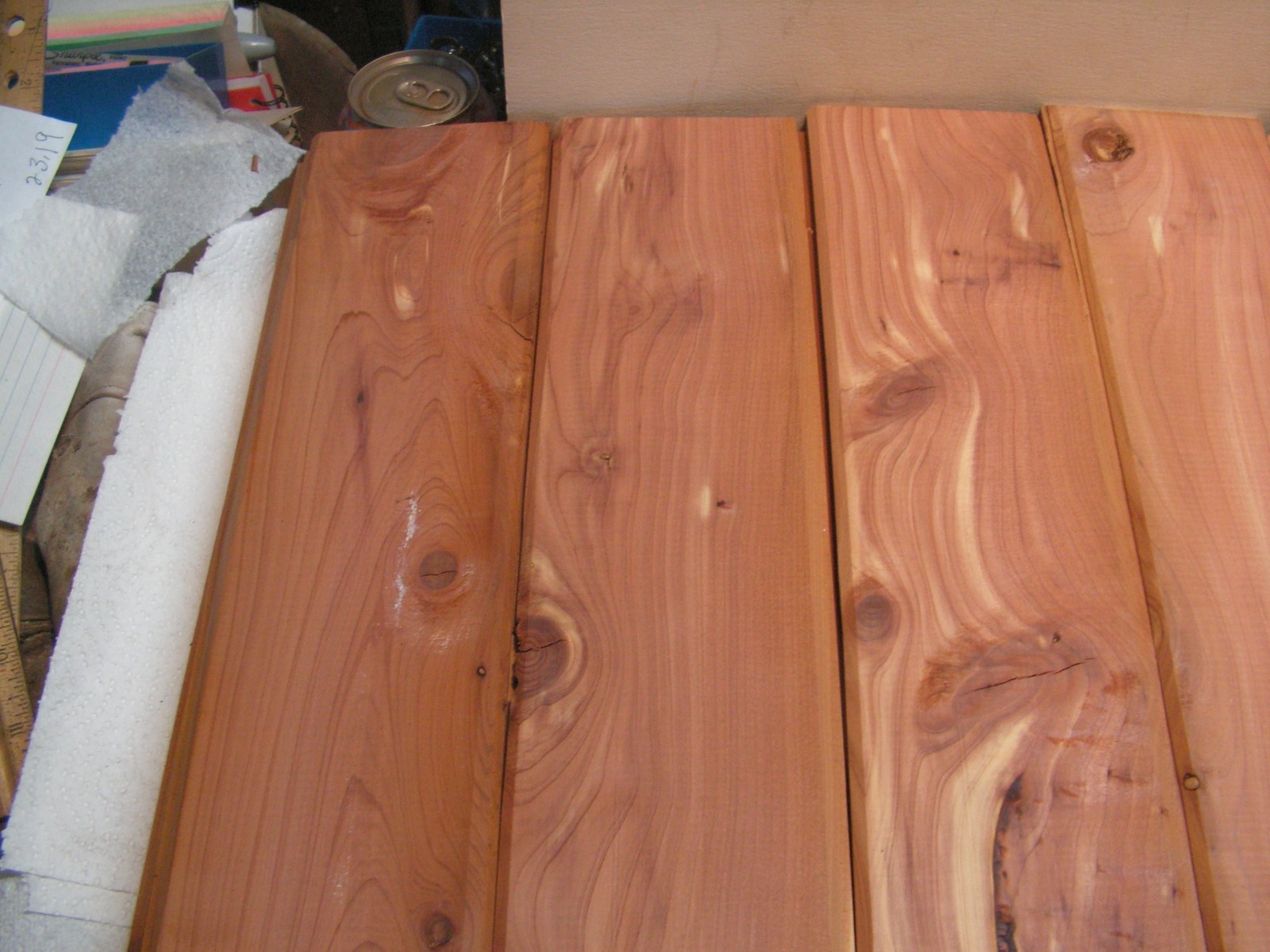 Cedar Closet Liner Planks Group of 24 Tongue And Groove Aromatic 16" x 3 1/2"+