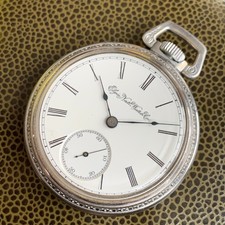 1895 Elgin Grade 73 18S 7 Jewels Locomotive Case Pocket Watch - Serviced