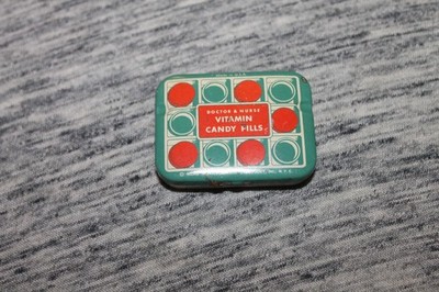 Doctor & Nurse Vitamin Candy Pills Transogram Company Vintage Tin