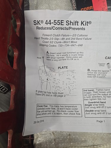 TRANSGO 4R44E 4R55E 5R55E TRANSMISSION SHIFT KIT BRAND NEW COMPLETE T56165H - Foto 4 di 10