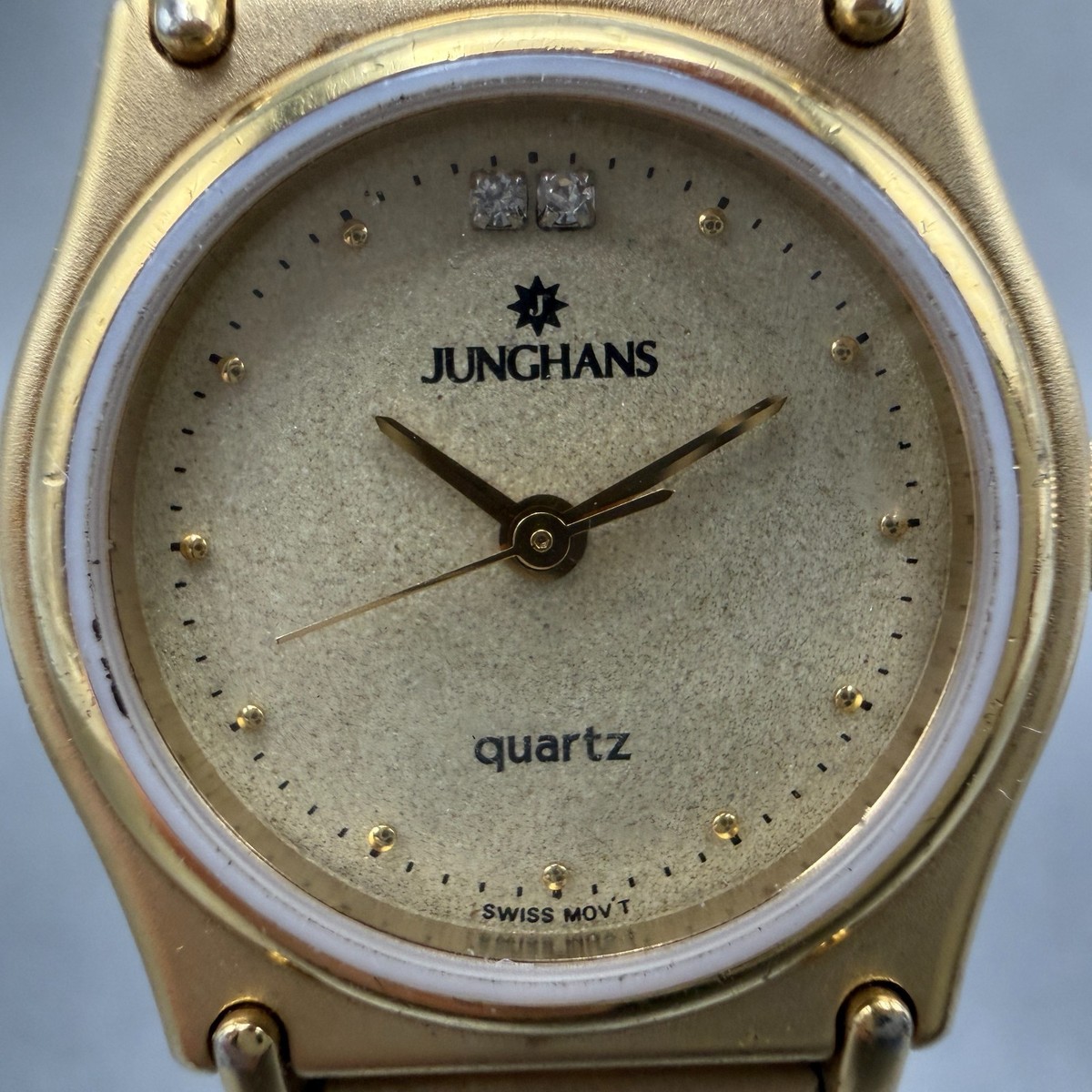 Junghans Watch Women 24mm Champagne Dial Gold Tone EWJ-1003L New