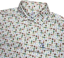 Rhoback Performance Polo Shirt The Colada Golf Cocktail Sz M NWOT