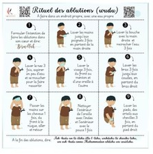 cossmissima Apprendre La prière et les Ablutions tableau Décoration Murale Éd...