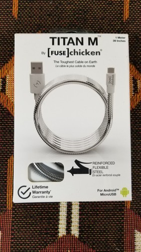 Titan M by [FUSE] chicken Reinforced Flexible Steel Android Smartphone USB Cable