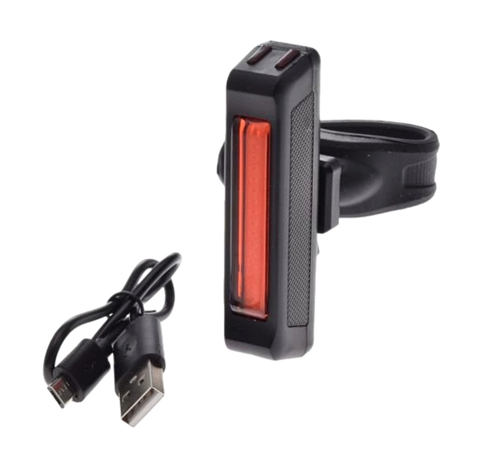 Lampe arrière vélo LED COB USB pour trajets nocturnes en ville
