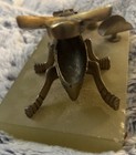 Vintage Unique Antique Desk Fly Ashtray, Match & Cigarette Holder — photo 6