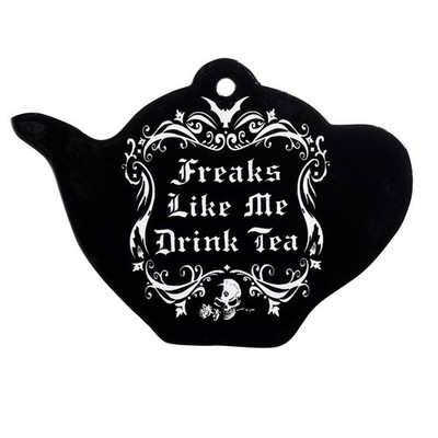 Alchemy Gothic Freaks Like Me Trivet Ceramic Home Decor Teapot Kitchen Bat Skull