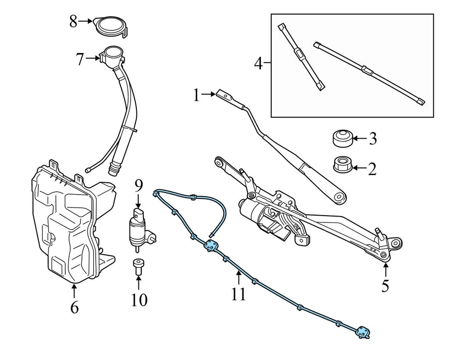 20-24 BMW M235I XDRIVE GRAN COUPE 2.0L - Pulverizador lavadora de para-brisa jato / bico - Imagem 3 de 4