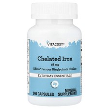 Chelated Iron, 18 mg, 240 Capsules