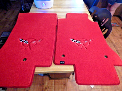 Lloyd Mats Classic Loop Red Front Floor Mats for Corvette C5 1997 to 2004