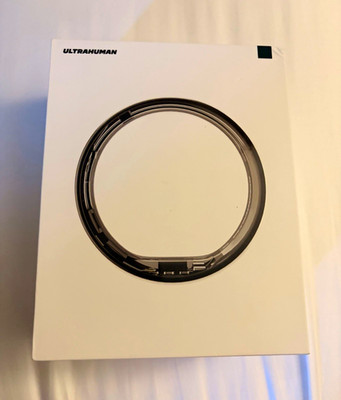 Ultrahuman Ring AIR Activity Tracker Smart Ring Size 10 Raw Titanium w/ Dock