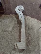 4/4 Violin Neck Flame Maple Hand-carved violin parts
