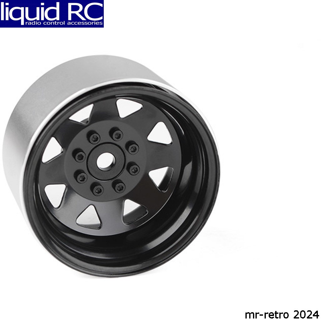 RC4WD Z-W0084 8 Lug Deep Dish Wagon 1.9 Steel Stamped Beadlock Wheels Black