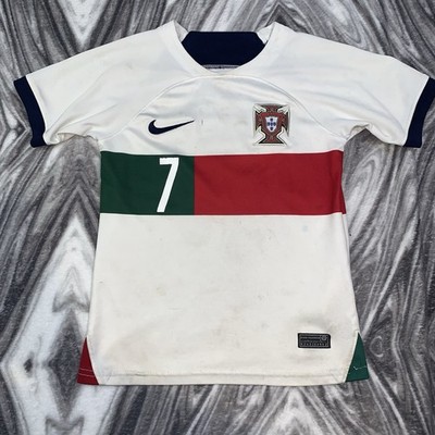 Nike Portugal Ronaldo #7 Jersey Youth Small White Soccer Dri-Fit