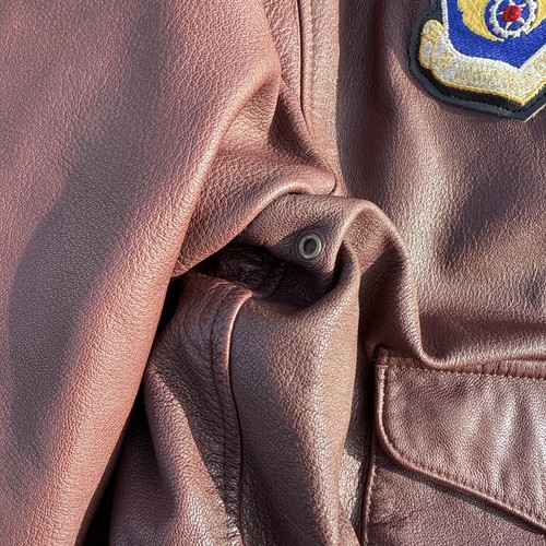Vintage Avirex 30-1415 Type A-2 Goat Skin Jacket USAF Men’s Size 50 Brown USA - Picture 11 of 19