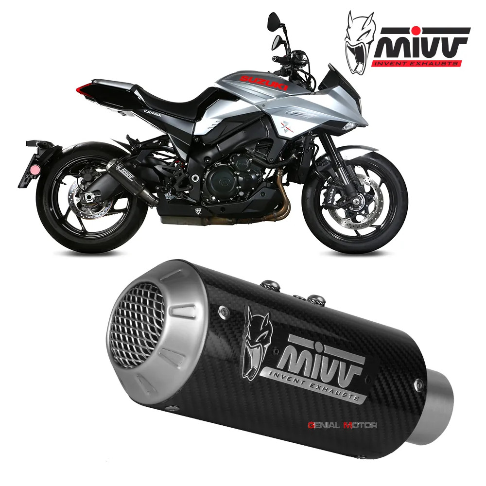 Mivv Exhaust Muffler MK3 Carbon kat for SUZUKI GSX-S 1000 KATANA 2019 > 2024