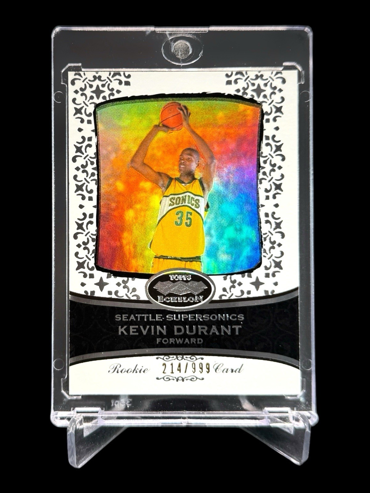 2007/08 Topps Echelon KEVIN DURANT ROOKIE /999 ECHELON REFRACTOR SSP #74🔥RARE🔥