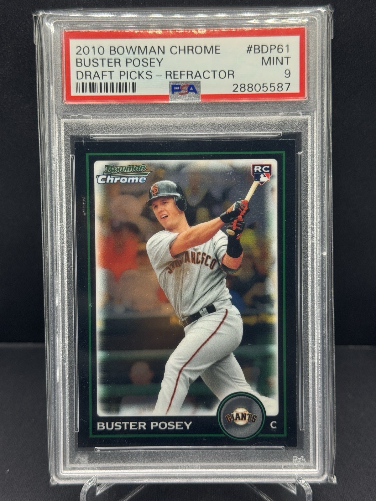 2010 Bowman Chrome Draft Refractor Buster Posey #BDP61 PSA 9