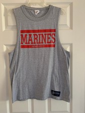VTG The Cotton Exchange Label UNITED STATES MARINES Tank Size M,Made in USA