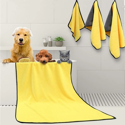 Quick Drying Dog And Cat Towels Soft Fiber Towels Absorbent Bath Towel Pet Bathr