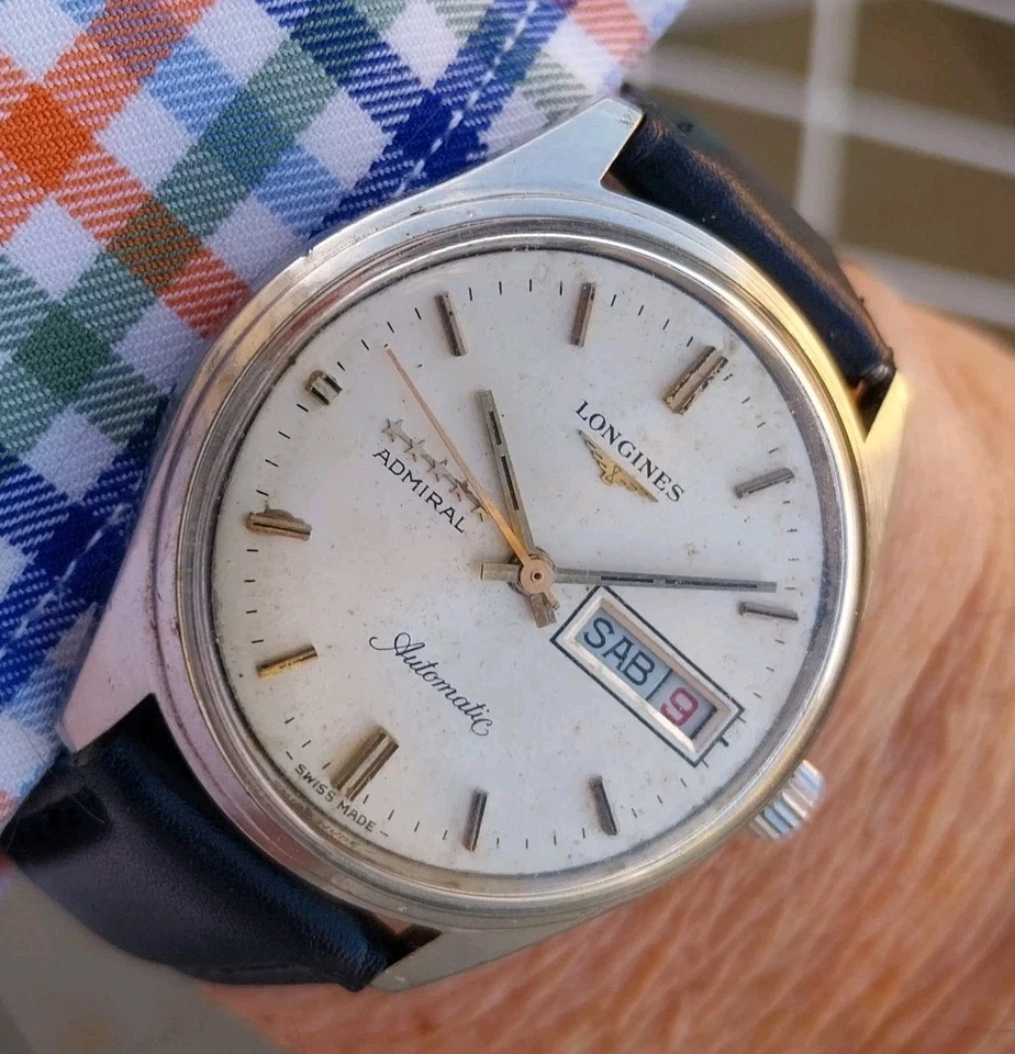 Longines Admiral Automatic 5 Stars Stainless Steel Vintage 70s Cal.503 - Imagen 3 de 4