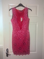 Boohoo Pink Lace Dress Size 10