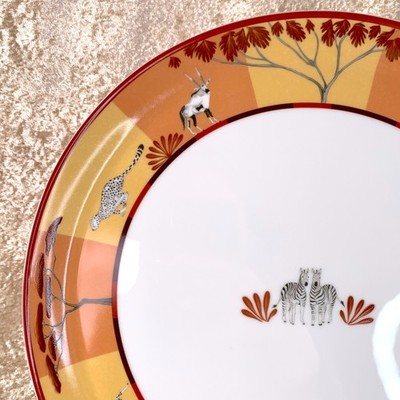 Hermes Paris Tart Platter Large Plate 32 cm Porcelain Africa