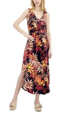 Willow Drive Women’s Tropical Floral-Print Sleeveless Maxi Dress Size S