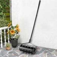 Garden Push Grass Aeration w/ 130 cm Detachable Handle-Black