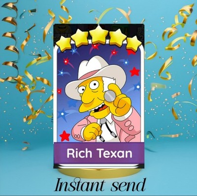Rich Texan Monopoly Go 5 star Sticker ( Instant Send )