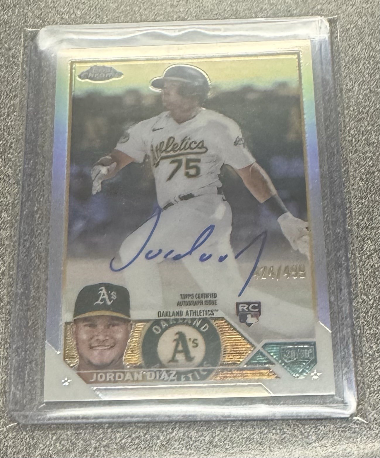 2023 Topps Chrome - Rookie Autographs Jordan Diaz #RA-JDI Refractor /499 (AU,...