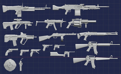 Action Figure - Toy Guns Collection 2 - 1:18, 1:12, 1:10, 1:6 Scales