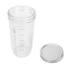 Sourdough Starter Kit 24oz Glass With Spatula Cloth Cover Feeding Line N