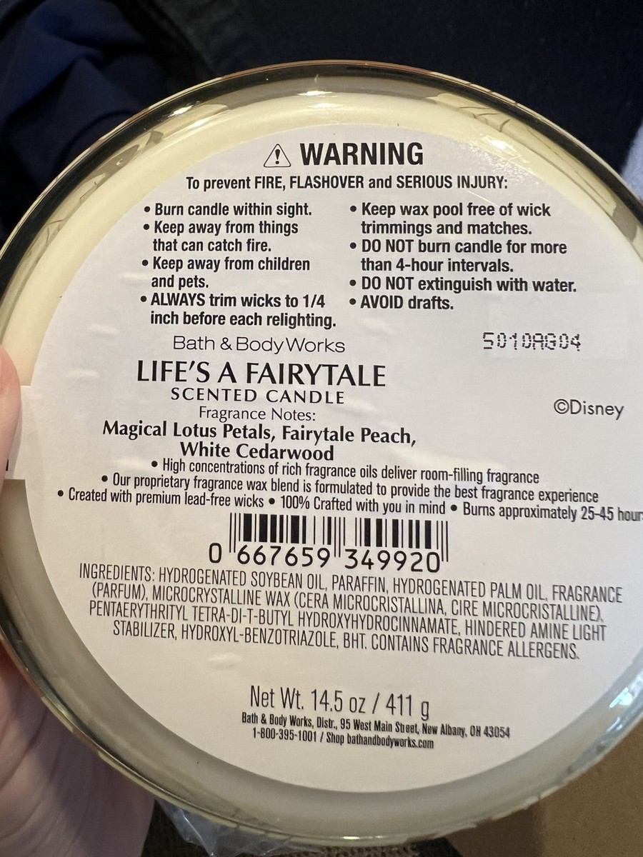 Disney Princess Life's A Fairytale 3 Wick Candle Bath & Body Works