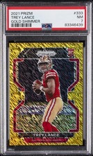 2021 PANINI PRIZM GOLD SHIMMER #333 TREY LANCE 1/10 PSA 7