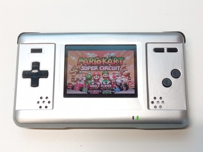 Game Boy Macro (Nintendo DS mod) Silber schwarz Stereo Sound Touch I.O.