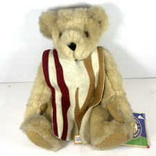 NWT Authentic Vermont Teddy Bear No.1 Stuffed Brown Bear Plush 16" Fully Jointed