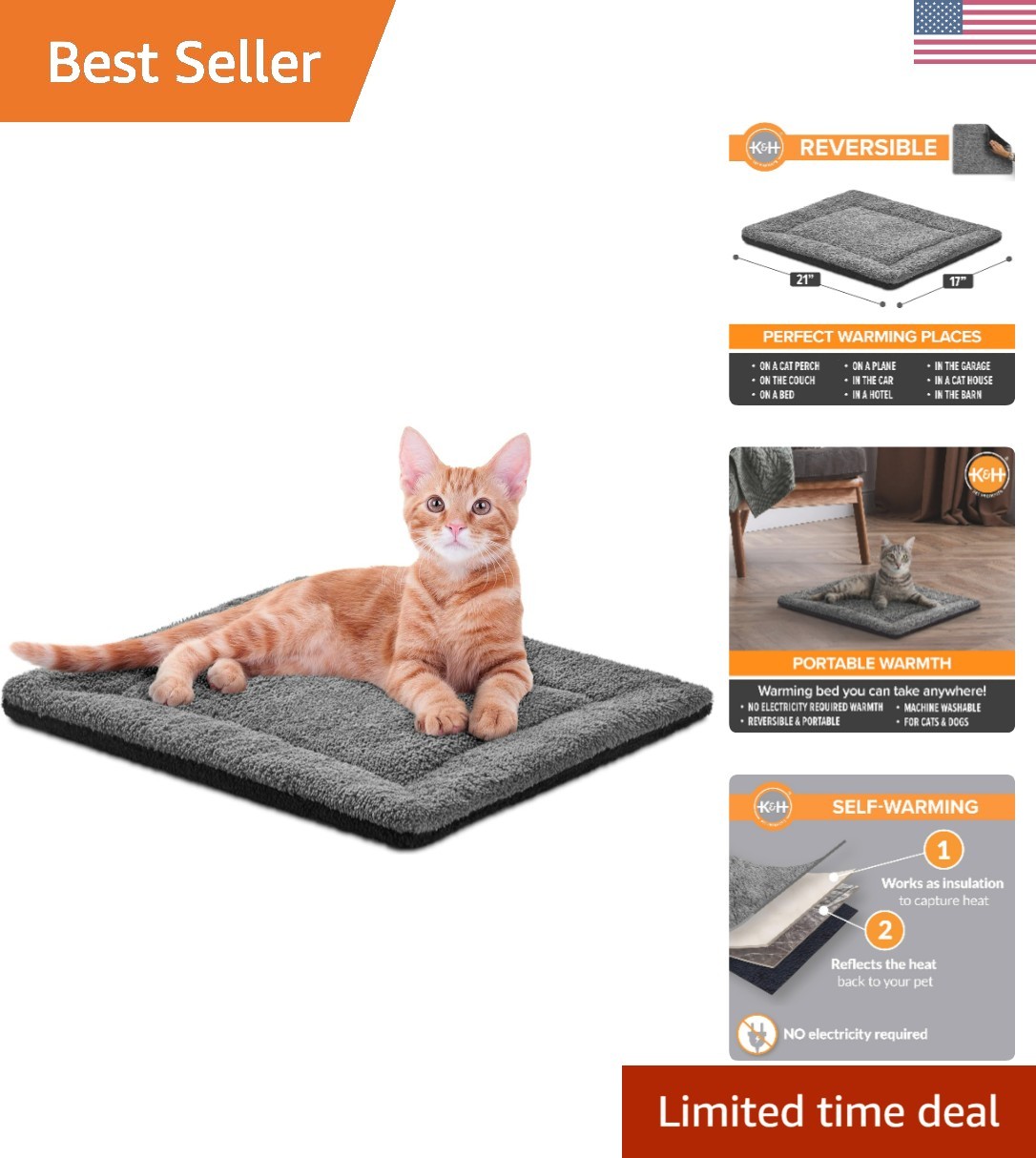 , Self Heating Pad For Outdoor Cat Houses, Warming Ma...